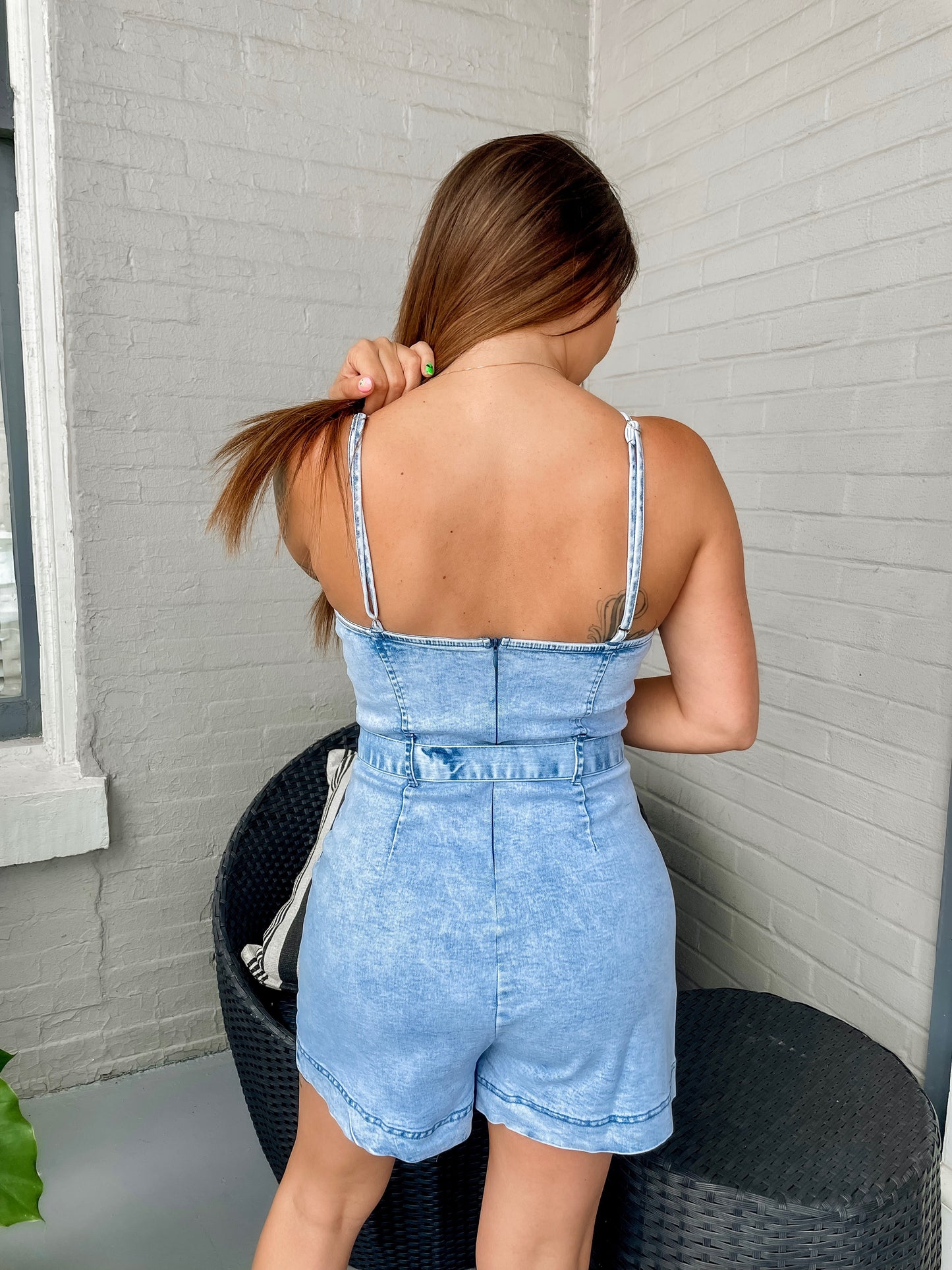 Blue Jean Baby Romper